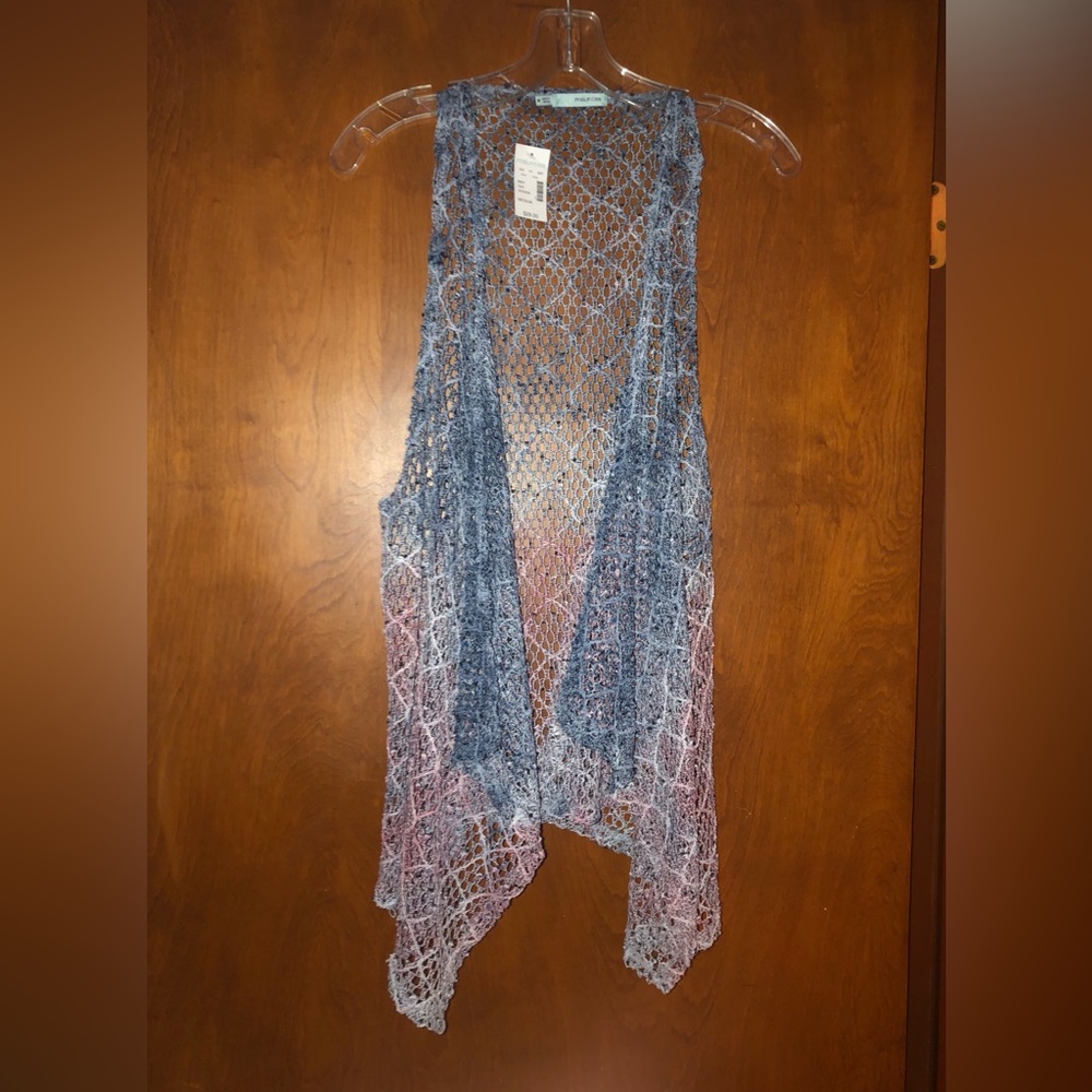 Maurices silky knit open front sleeveless cardigan size M NWT